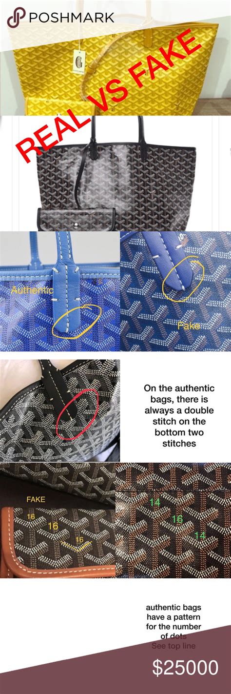 fake vs authentic goyard|goyard tote bag authentication.